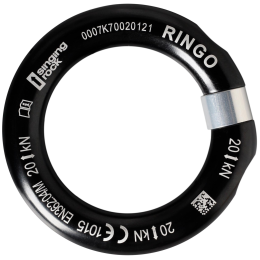 Aluminiumring Singing Rock Ringo schwarz