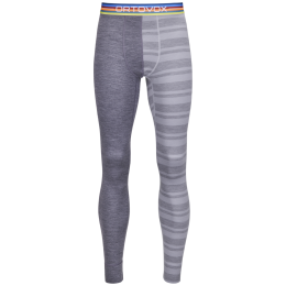 Herreunterhose Ortovox 185 Rock'N'Wool Long Pants M grau Grey Blend