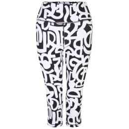 Damen 3/4 Leggings Dare 2b Influential 3/4 weiß/schwarz Blk&WhtGrafi