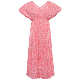 Damenkleid Alpine Pro Graana rot/weiß calypso coral