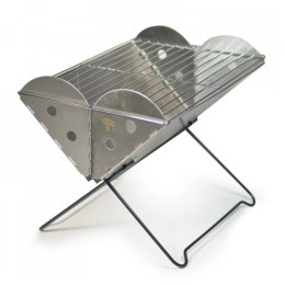 Faltgrill UCO Flatpack Grill & Firepit 35 x 25 cm silber