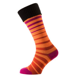 Wasserdichte Socken SealSkinz Thin Mid Cuff orange MethylOrange/NeonCoral/FlooPink/Black