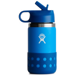 Kindertrinkflasche Hydro Flask Kids Wide Mouth 12 oz Straw Lid/Boot dunkelblau Lake