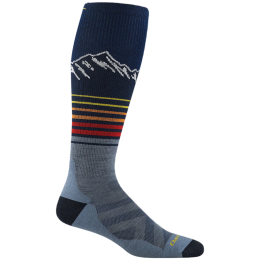 Herrensocken Darn Tough Steep Lines Otc Lightweight With Cushion blau/grau eclipse