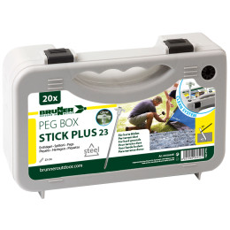Zeltstifte Brunner Peg Box Stick Plus 23 silber