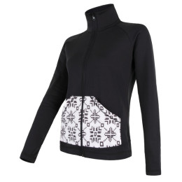 Damen-Sweatshirt Sensor Tecnostretch Pattern černá schwarz