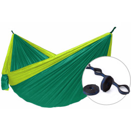 Hängematte Hamaka.eu Camping double + Slap Strap grün