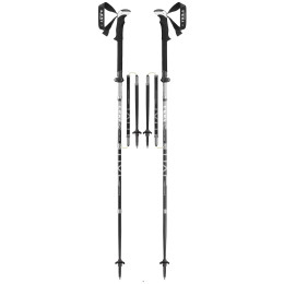 Trekkingstöcke Leki Micro Vario Carbon Strong schwarz BlackLightanthraciteWhite