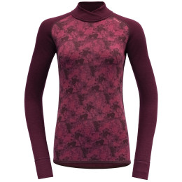 Damen Funktions-Sweatshirt Devold Kvitegga Merino 230 C.Neck Wmn rosa/weinfarbe Beetroot