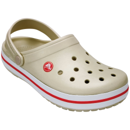 Pantoffeln Crocs Crocband béžová/červená Stucco/Melon