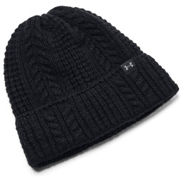 Damenmütze Under Armour W Halftime Cable Knit Beanie schwarz Black
