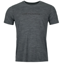 Herren-T-Shirt Ortovox 150 Cool Brand Ts M schwarz/grau black steel blend