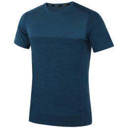 Herren-T-Shirt MOOA MerinoSilk Block 160 short blau lagoon blue