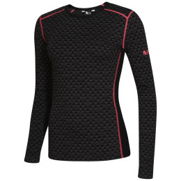 Damen-Funktionsshirt Zulu Merino 240 Long schwarz/rosa Black/Pink