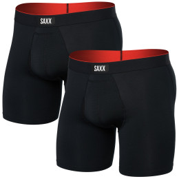 Boxershorts Saxx Multi-Sport Mesh Boxer Brief Fly 2Pk schwarz full tilt chevron/black