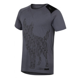 Herren-Funktionsshirt Husky Merino 100 kr rukáv Dog grau