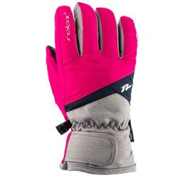 Kinder Skihandschuhe Relax Laro grau/rosa