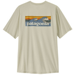 Herren-T-Shirt Patagonia Men's Capilene Cool Daily Shirt - Boardshort Logo beige Dyno White