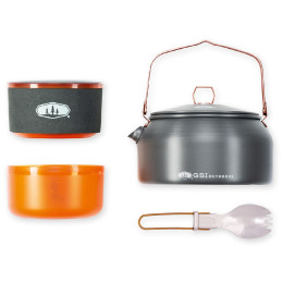 Geschirrset GSI Outdoors Halulite Ketalist schwarz/orange