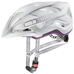 Fahrradhelm Uvex City Active silber Silver Plum Mat