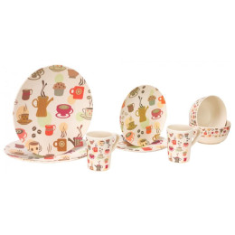 Geschirrset Vango Bamboo 2-Person Set beige CoffeeCupPrint