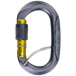 Karabiner Climbing Technology OVX SGL schwarz/gelb anthracite/mustard