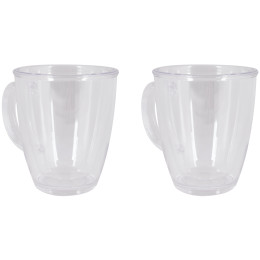 Thermotasse Bo-Camp Thermo mug 340 ml - 2Stk durchsichtig