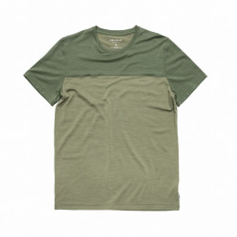Herren-T-Shirt Devold Classic Linear Tee Man grün FOREST/LICHEN