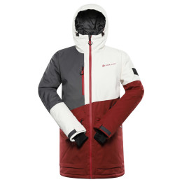 Herrenjacke Alpine Pro Uzer rot/weiß MERLOT