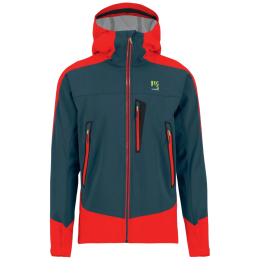 Herren-Winterjacke Karpos Marmolada Jacket grau/rot Stargazer/Fiery Red
