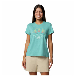 Damen-T-Shirt Columbia Sloan Ridge™ Graphic SS Tee hellgrün Teal, Find Your Trail