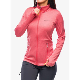 Damen-Sweatshirt Columbia W Park View Grid Fleece Full Zip orange Juicy Heather