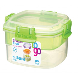 Lebensmittelbox Sistema Snacks TO GO 400ml grün