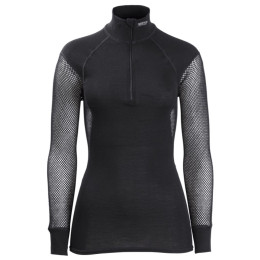 Damen-Rollkragenpullover Brynje of Norway Lady Wool Thermo Zip-polo schwarz