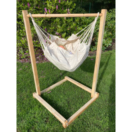 Hängematte-Set Hamaka.eu Kinderbett mit Ständer weiß White