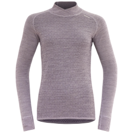 Damen-Funktionsshirt Devold Kvitegga Merino 230 Cross Neck lila ORCHID