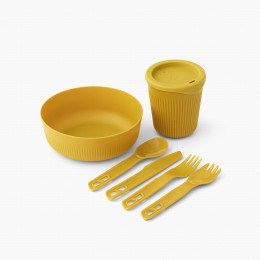 Geschirrset Sea to Summit Passage Dinnerware Set 1P 6 Piece gelb