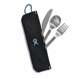 Besteckset Hydro Flask Flatware Set Stainless Pouch schwarz black