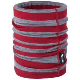 Halswärmer Zulu Merino rot/grau StrapeRedGrey