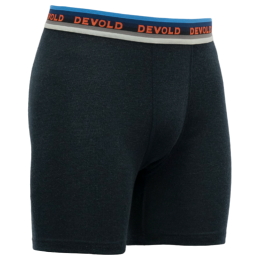 Herren funktionelle Boxershorts Devold Lauparen Merino 190 Boxer Man grau/blau Ink