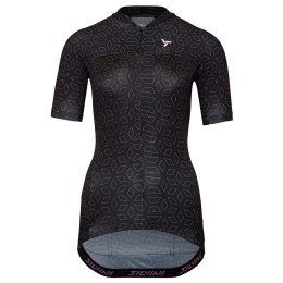 Damen-Radtrikot Silvini Catirina schwarz black-blush