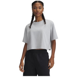 Damen-T-Shirt Under Armour Rival SS grau Mod Gray Light Heather / Black / White