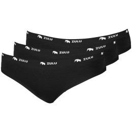 Damenhöschen Zulu Bambus 210 Comfort 3-pack schwarz black/black