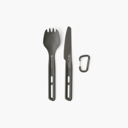 Besteckset Sea to Summit Frontier UL Cutlery Set 2 Piece grau Aluminium Hard Anodised Grey