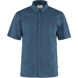 Herrenhemd Fjällräven Övik Lite Shirt SS M blau Uncle Blue