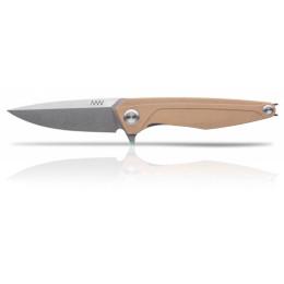 Messer Acta non verba Z300 Messer - Liner, glatt braun Coyote