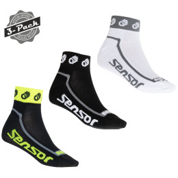 Socken-Set Sensor 3-Pack Race Lite Small Hands schwarz/weiß black, white, yellow