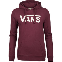 Damen-Sweatshirt Vans Wm Drop V Logo Hoodie rot Port Royale/Antique White