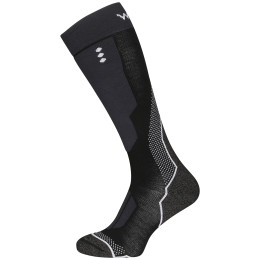 Kniestrümpfe Warg Merino SkiAlp schwarz/weiß Black/White