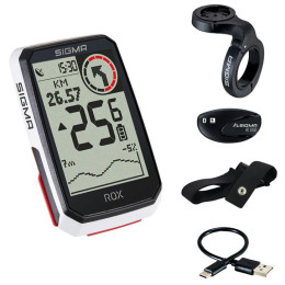 Fahrradcomputer Sigma Rox 4.0 HR SET weiß
